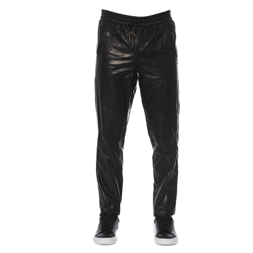 Black Leather Men Pants - SEHABRANDS