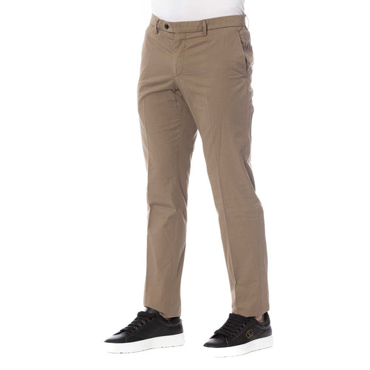 Brown Cotton Men Pant - SEHABRANDS