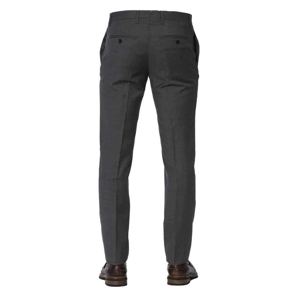 Gray Wool Men Trouser - SEHABRANDS