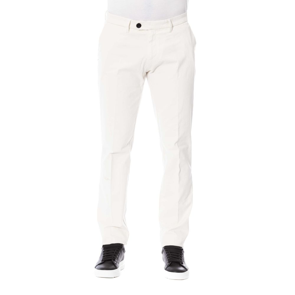 White Cotton Men Trouser - SEHABRANDS