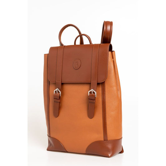 Brown Leather Men Backpack - SEHABRANDS