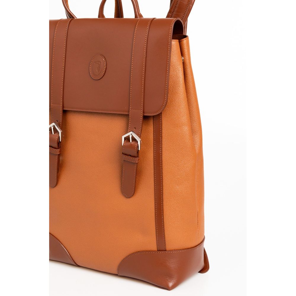 Brown Leather Men Backpack - SEHABRANDS