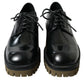 Dolce & Gabbana Elegant Black Leather Derby Dress Shoes