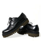 Dolce & Gabbana Elegant Black Leather Derby Dress Shoes