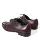 Dolce & Gabbana Elegant Burgundy Leather Derby Shoes