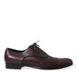 Dolce & Gabbana Elegant Burgundy Leather Derby Shoes