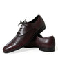 Dolce & Gabbana Elegant Burgundy Leather Derby Shoes