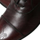 Dolce & Gabbana Elegant Burgundy Leather Derby Shoes