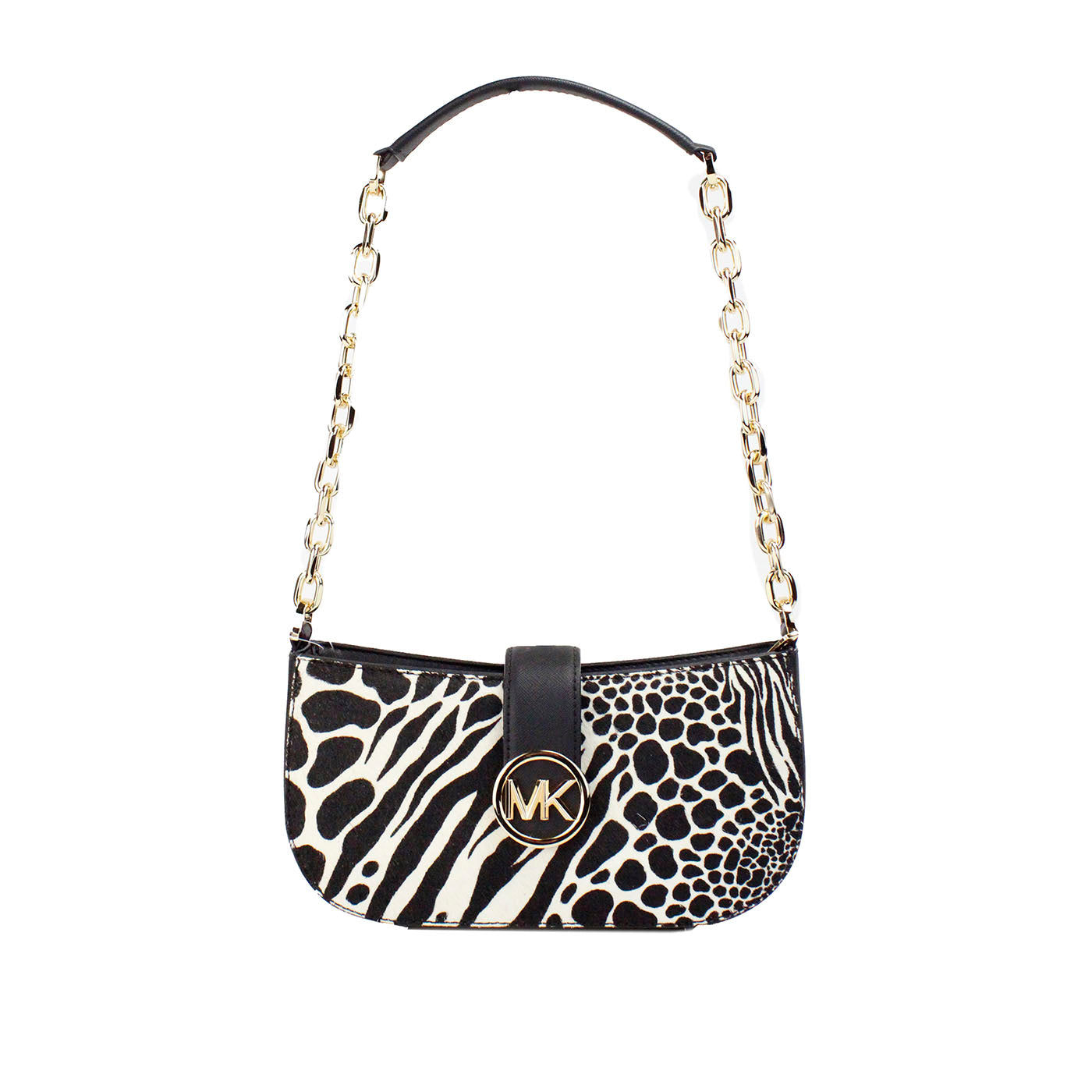 Carmen Small Black Haircalf Pouchette Shoulder Crossbody Bag - SEHABRANDS