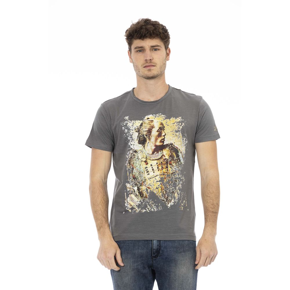 Gray Cotton Men T-Shirt - SEHABRANDS