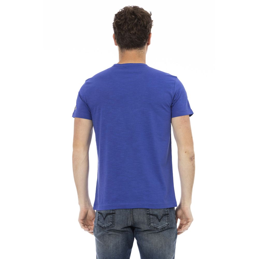 Blue Cotton Men T-Shirt - SEHABRANDS