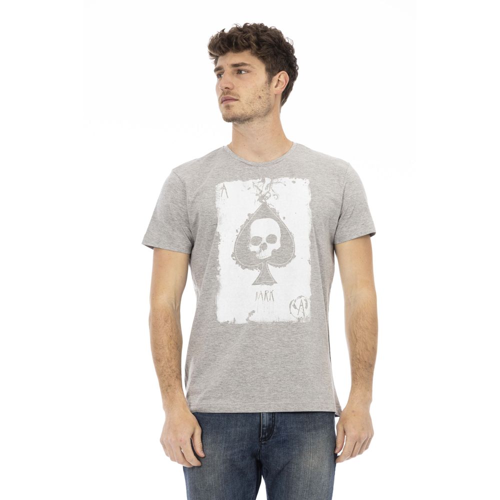 Gray Cotton Men T-Shirt - SEHABRANDS