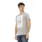 Gray Cotton Men T-Shirt - SEHABRANDS