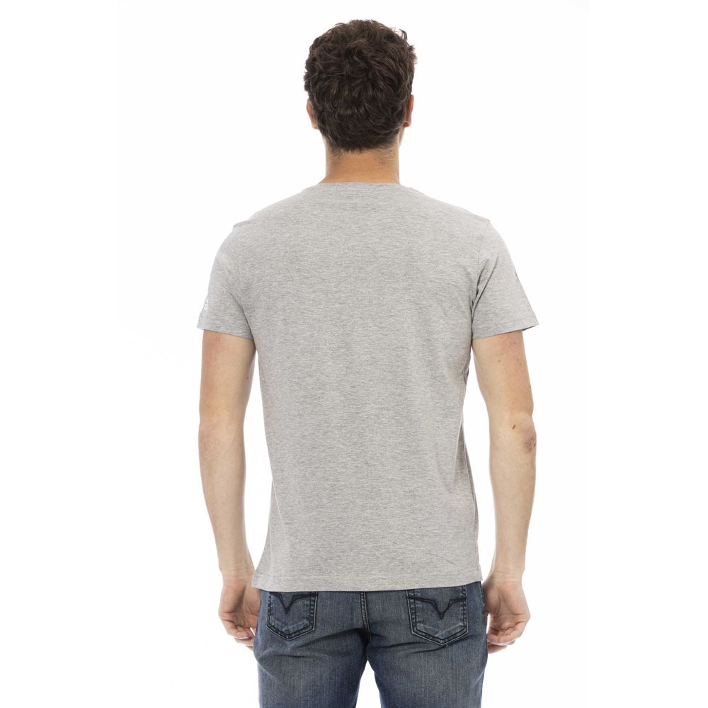 Gray Cotton Men T-Shirt - SEHABRANDS