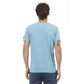 Light Blue Cotton Men T-Shirt - SEHABRANDS