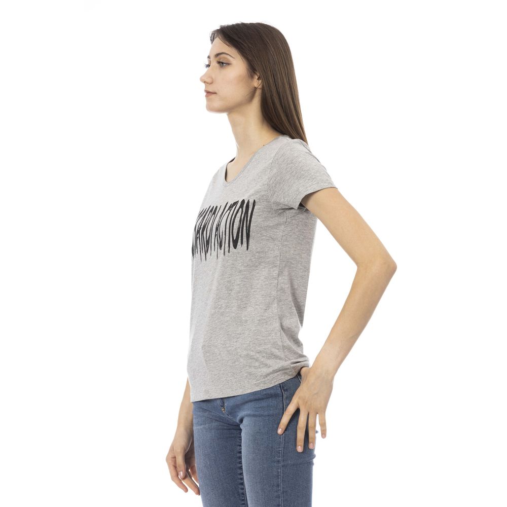 Gray Cotton Women Top - SEHABRANDS