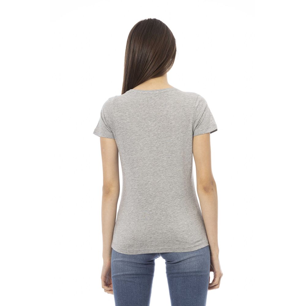 Gray Cotton Women Top - SEHABRANDS