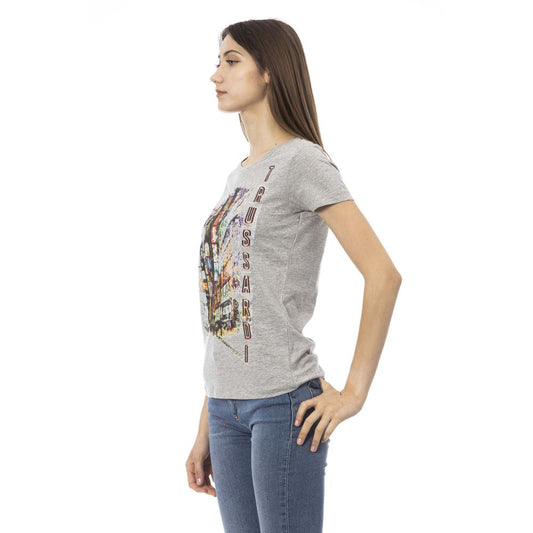 Gray Cotton Women Top - SEHABRANDS