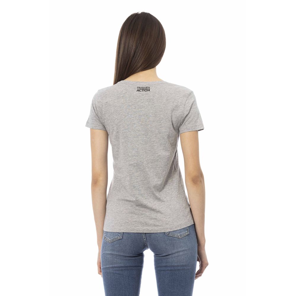 Gray Cotton Women Top - SEHABRANDS