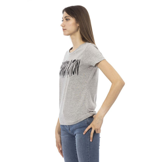 Gray Cotton Women Top - SEHABRANDS