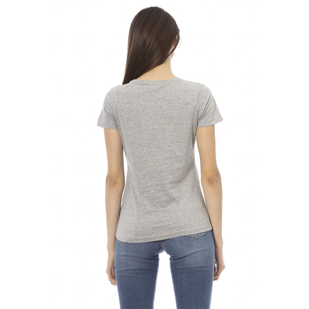 Gray Cotton Women Top - SEHABRANDS