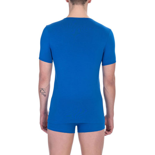 Blue Cotton Men T-Shirt - SEHABRANDS