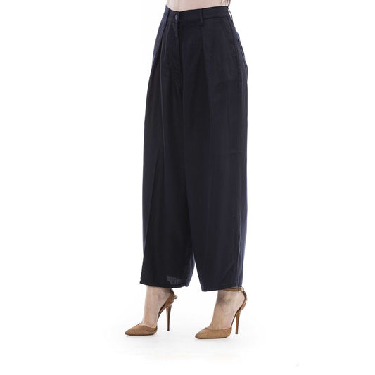 Black Cotton Women Pant - SEHABRANDS