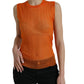 Dolce & Gabbana Chic Orange Crew Neck Tank Top