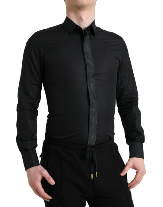 Dolce & Gabbana Elegant Black Slim Fit Dress Shirt