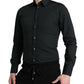 Dolce & Gabbana Elegant Slim Black Silk Blend Dress Shirt