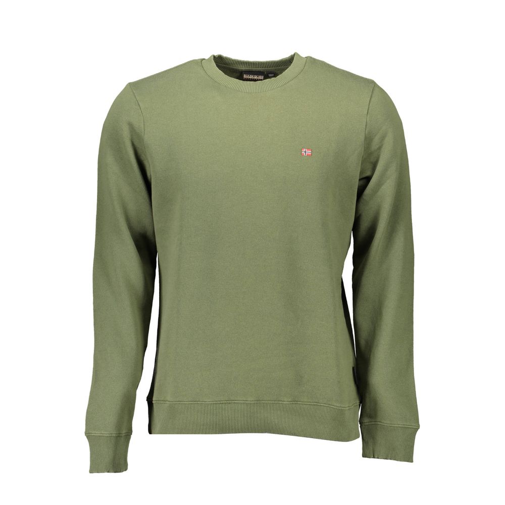 Green Cotton Men Sweater - SEHABRANDS