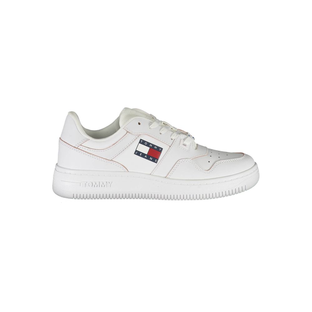 White Leather Women Sneaker - SEHABRANDS