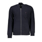 Sleek Blue Zip Sweatshirt with Embroidery Detail - SEHABRANDS