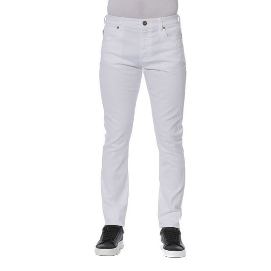 White Cotton Men Jeans - SEHABRANDS