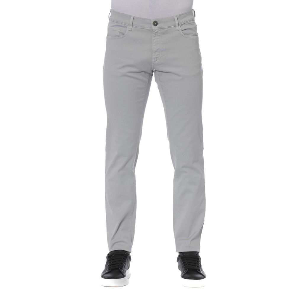 Gray Cotton Men Jeans - SEHABRANDS