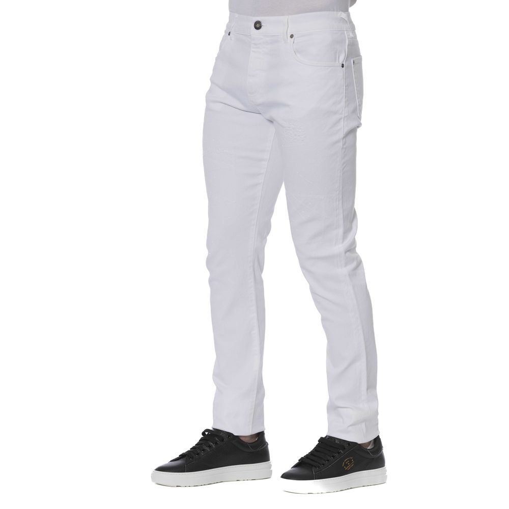 White Cotton Men Jeans - SEHABRANDS