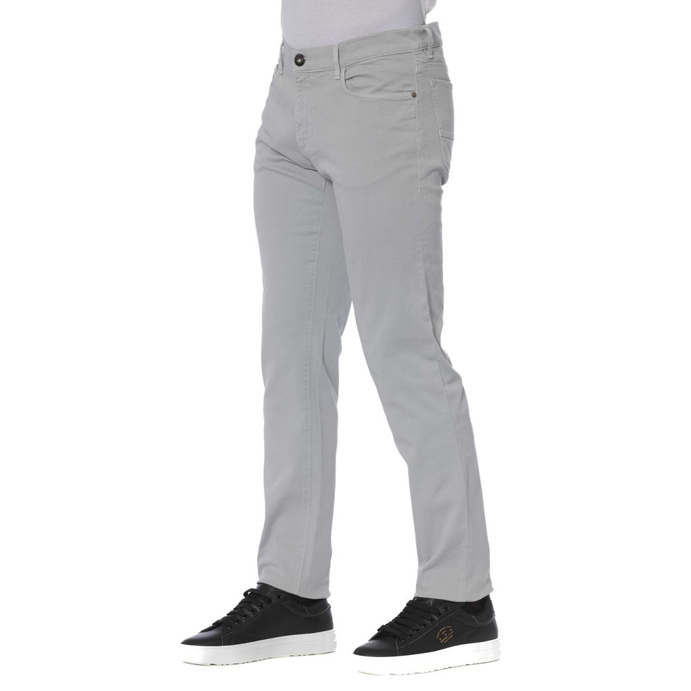 Gray Cotton Men Jeans - SEHABRANDS