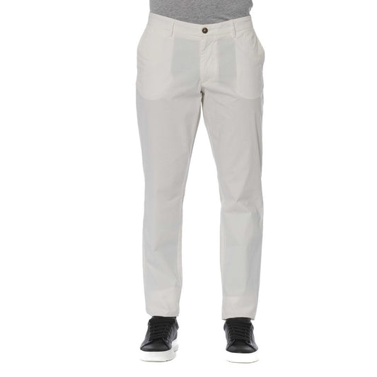 White Cotton Men Trouser - SEHABRANDS