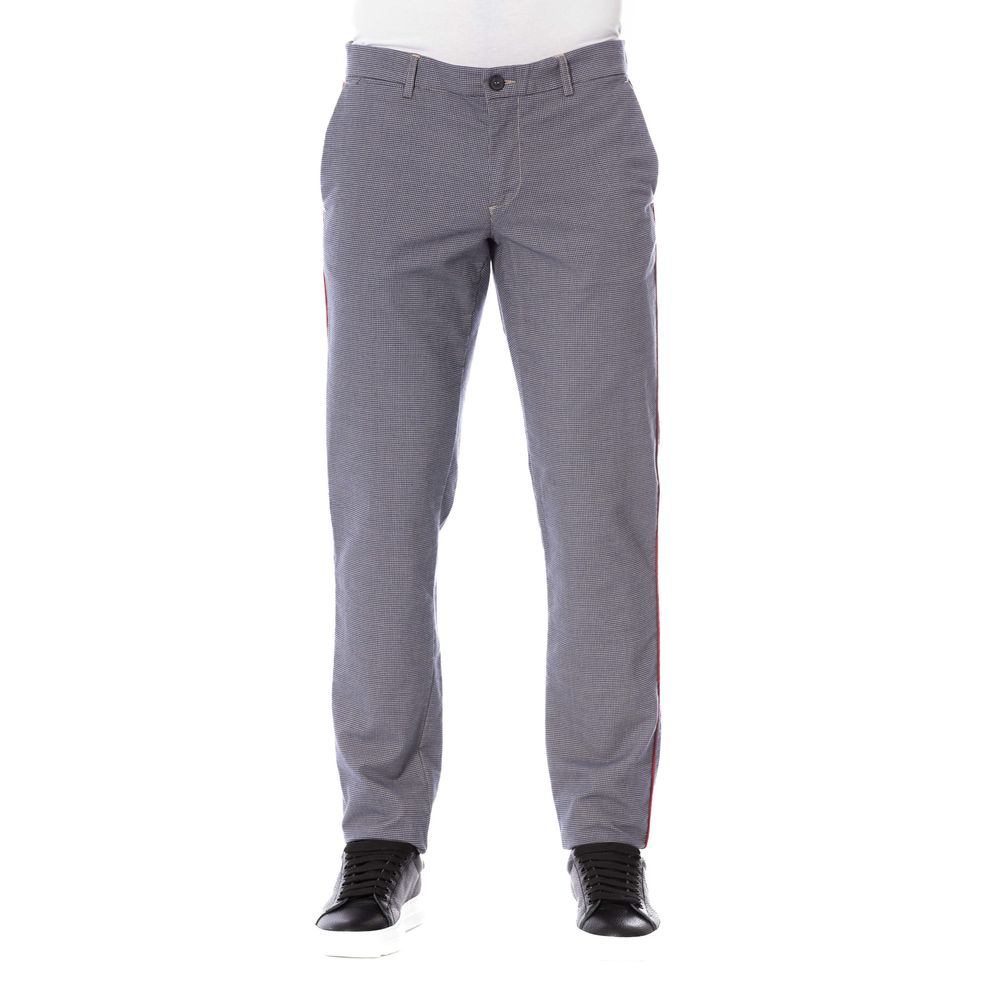 Blue Cotton Men Pants - SEHABRANDS