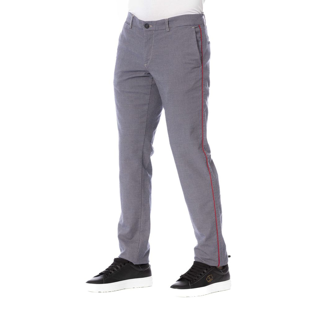 Blue Cotton Men Pants - SEHABRANDS