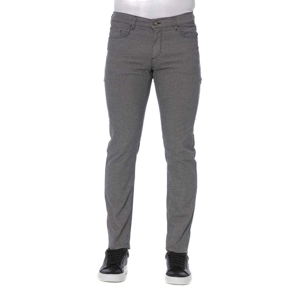 Gray Cotton Men Pants - SEHABRANDS