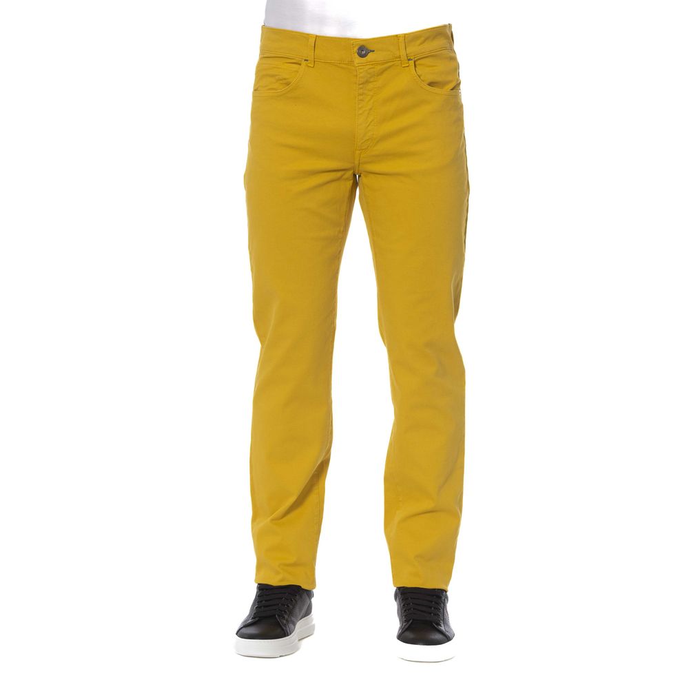 Yellow Cotton Men Pant - SEHABRANDS