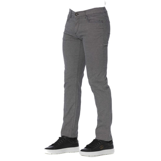 Gray Cotton Men Pants - SEHABRANDS