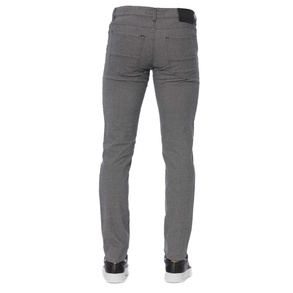 Gray Cotton Men Pants - SEHABRANDS