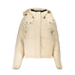 Calvin Klein Chic Beige Long-Sleeved Jacket with Removable Hood