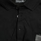 Dolce & Gabbana Elegant Black Cotton Polo Shirt