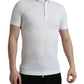 Dolce & Gabbana Crown Embroidered White Cotton Polo