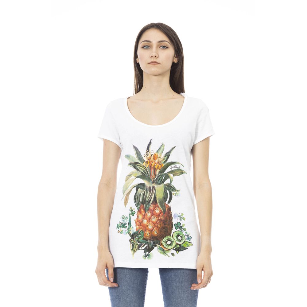 White Cotton Women T-Shirt - SEHABRANDS