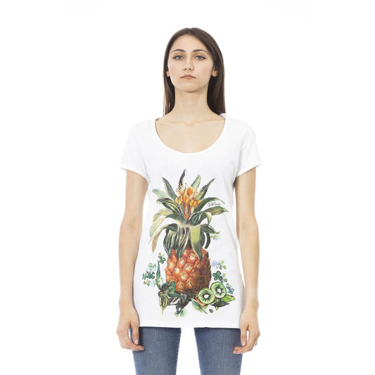 White Cotton Women T-Shirt - SEHABRANDS