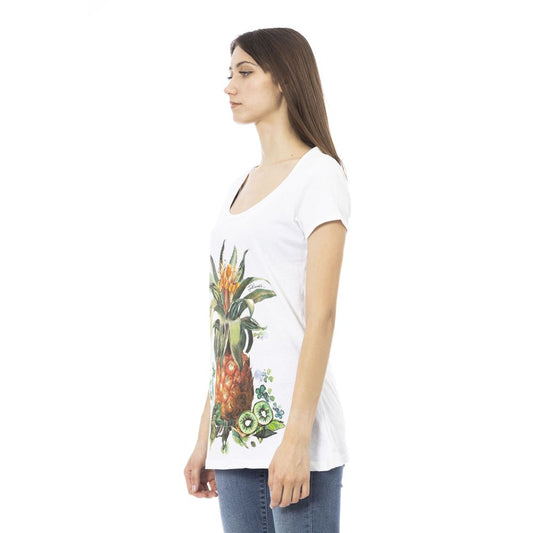 White Cotton Women T-Shirt - SEHABRANDS